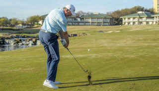 Gentleman working on his golf swing