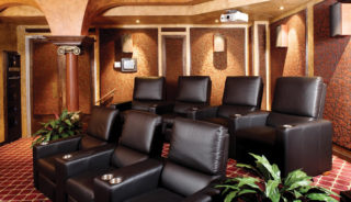 Media Room with Leather Seats