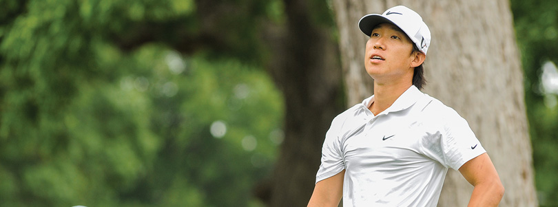 Photo: Anthony Kim's belt buckle is seen during the first round of the 2009  Presidents Cup in San Francisco - SFP20091008319 