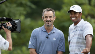 David Feherty and Tiger Woods