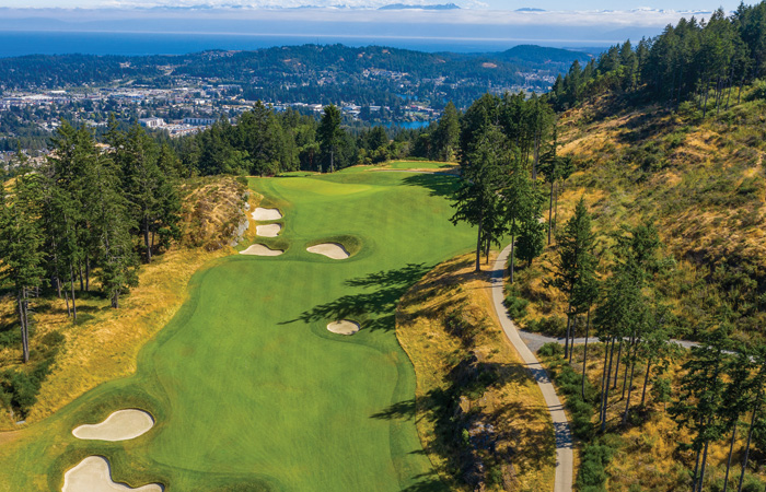  /></p>
<p><b>Victoria</b></p>
<p>Play: The twin tracks of the Mountain and Valley Courses at Bear Mountain Resort serve as the island’s premier public plays. A one-time training home of the Golf Canadian National Team, the property’s 800-acre spread of high-end housing, hotel and resort amenities make for a must-stop on the Golf Trail. Across both courses, well-wooded tests meet championship challenges and a host of postcard holes. <span class=