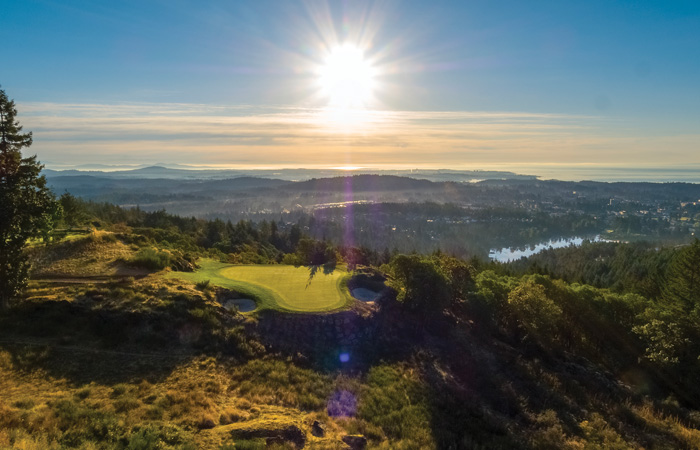 /></p>
<p><b>Cowichan Valley</b></p>
<p>Play: Traveling 45 minutes north of the destination’s Victoria activity hub, guests will start to sense an island evolve, as city streets abate, and an aesthetic of forest and agriculture take hold. With a highly localized island pride, the Cowichan Valley Region sports over 700 working farms, and, for imbibers, 13 wineries, four breweries, three distilleries and two cideries.</p>
<p>A centerpiece for such bounty may be found at Arbutus Ridge Golf Club, where wine and ag signage denotes its entryway. On course, the mellow environs and scenic design offer views of the Satellite Channel adjacent on five holes, an impressive back-nine climb, along with wilderness sightings ranging from deer and elk to the occasional bear.</p>
<p>Nearby Play: Cowichan Golf Course.</p>
<p>Talk: “We’re not long – but this course plays longer than its yardage, and scoring can be a challenge,” says Andrew Hajer, head golf professional at Arbutus Ridge GC. “This really is a second-shot golf course, as you’ve gotta’ put the ball on the proper areas of the greens to have realistic scoring chances.”</p>
<p>More Talk: “All the courses have the island’s welcoming, laid-back vibe; you’re not going to find pretensions along the Golf Trail,” continues Hajer. “We recognize the value of our island visitors, and you’ll find it quite common for people at the courses to offer travel and activity suggestions for guests. And, especially with the rate of exchange right now, this has become a really affordable option for our American guests. I honestly think that golf on Vancouver Island is the most value you can find in the country.”</p>
<p>Off-Course: Prior to the round, while en route to Arbutus by way of Trans-Canada Highway 1, be sure to make time for a stop at the Malahat Skywalk, where a stellar nature trail leads the way to the inspired heights of the winding, 850-foot on-site tower.</p>
<p>Post-round, oenophiles will want to pop into one of the myriad wineries surrounding the course, or grab a nig breakfast or some serious sandwiches at nearby Brunch on 3rd in Duncan (note: very busy during the weekends). For those aiming to walk off the drink and dine, a sight-see of Duncan’s famed Totem Tour (more than 40 poles all told) will prove an artistic and educational stroll to experience some of the island’s indigenous history.<span class=