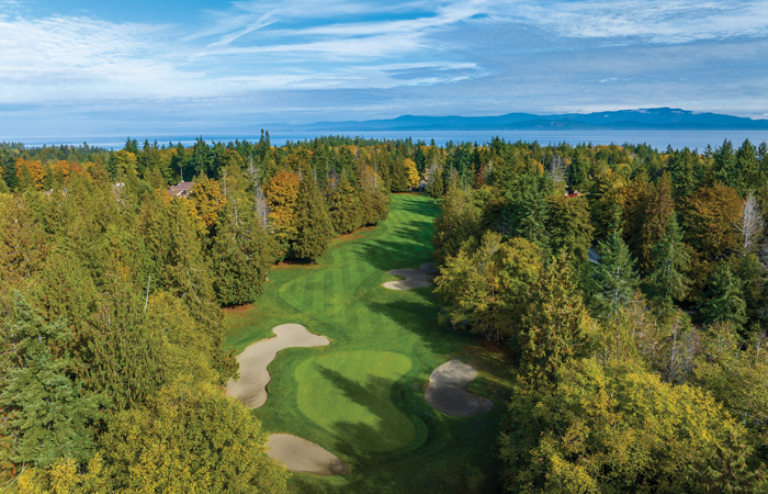  /></p>
<p><b>Parksville • Qualicum Beach</b></p>
<p>Play: Another 90 minutes up the island’s eastern coast, fun with Furber will be found at a pair of plays from prolific Canadian architect, Lea Furber.</p>
<p>With testy greens and some “Wait, where am I going?” par 5s, Morningstar Golf Club proves a game play for all levels, and first-time visiting sticks may be well-advised to pass on the 7K tips during a maiden go.</p>
<p>Talk: “The course was designed to host tournaments of excellence, and I’d like to think that’s our reputation. But the really nice thing about the golf course is that it’s a fun round and appeals to all levels of ability,” says Barrie McWha, general manager at Morningstar. “And our designer was really known for his green shapes; so, players really experience the mounding, the bunkers cut into mounding and a lot of movement in the surfaces. We let them run around nine or 10 on the Stimp – if we sped them up a little more, then it’s a whole different game out here.”<span class=