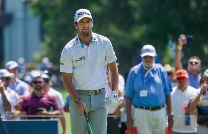  /></p>
<p><b>AG:</b> When did you start to think on Sunday that it could be your day, that this could really be your tournament?</p>
<p><b>DR:</b> Yeah, you never know. I slept on a couple of shots lead, so I had a little cushion there. But it’s never easy when the No. 1 player in the world is breathing down your neck, so, um yeah, I don’t know. I just felt good all week, and I think a lot of the battle is kind of settling yourself in and continuing doing your process that got you into that final group. I felt comfortable, and when you’re in the last group on Sunday, you’re like, okay, I’ve got a really realistic chance, you know? There’s a lot of work to be done, but it’s all right now in front of me.</p>
<p><b>AG:</b> You received a red plaid jacket for winning. I know you you’re loving college football, so could that plaid jacket work for an Alabama tailgate?<span class=